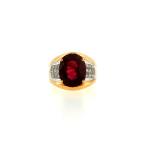 "Red Fire" - Vintage Turmalin Ring 18 Karat Gold