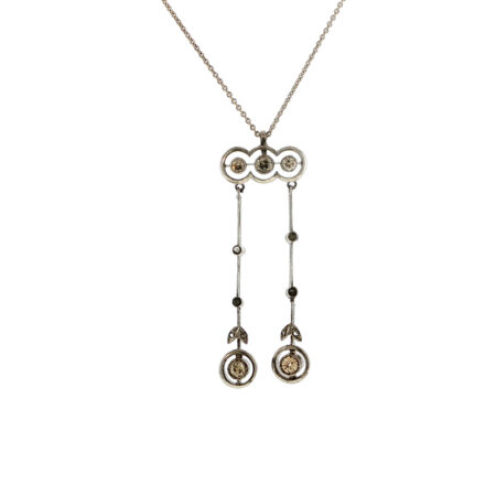 "Symétrie" - Antikes Lavalier Collier mit Diamanten
