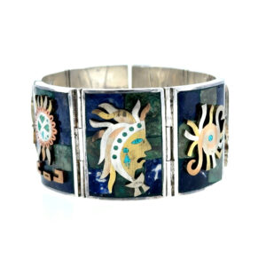 "Tesoro de México" - Vintage Armband mit Porträts in Silber