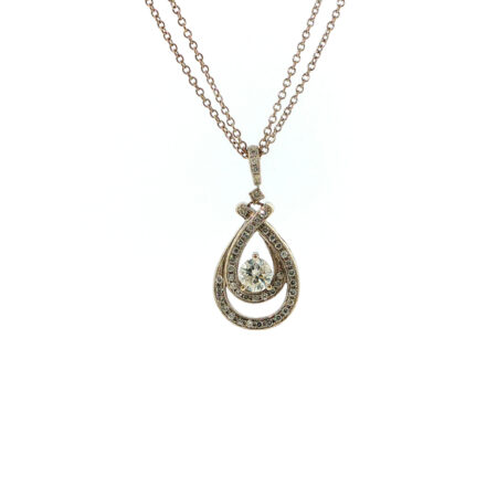 "Étoile Goutte" - Vintage Anhänger in 14 Karat Weißgold