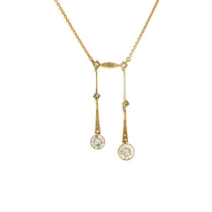 "Twin Lights" - Vintage Collier in 14 Karat Gelbgold