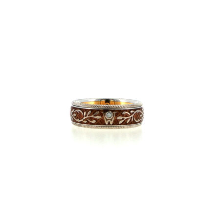"Wellendorff" - Fuchsia Vintage Ring 18 Karat Gelbgold/Weißgold