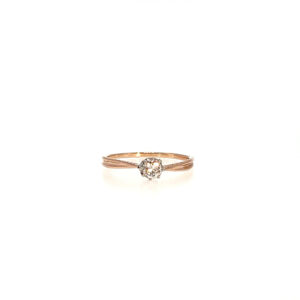 "An old Love" - Antiker Solitaire Ring 14 Karat Roségold