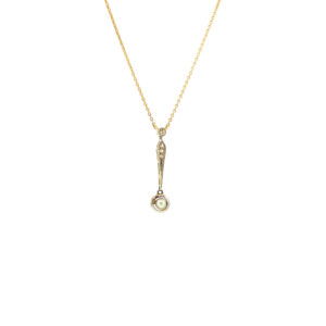 "Art Déco Eleganz" - Antikes Collier in 14 Karat Gelbgold