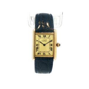 "Cartier Tank Vermeil" - Vintage Damen Armbanduhr