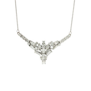 "Diamond Symphony" - Vintage Collier mit funkelnden Diamanten in 18 Karat Weißgold