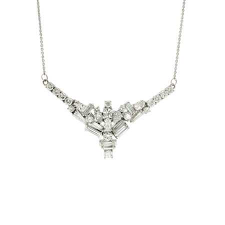 "Diamond Symphony" - Vintage Collier mit funkelnden Diamanten in 18 Karat Weißgold