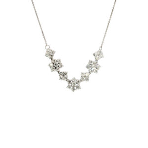 "Feine Eleganz" - Strahlendes vintage Collier in 18 Karat Weißgold