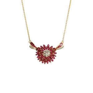 "Fine Rosé" - Vintage Collier in 14 Karat Gelbgold