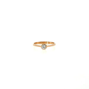 "Fine Spark" - Moderner Ring in 18kt zartem Rosegold mit Brillant 0,21ct