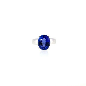 "Into the Blue" - Vintage Ring in 18kt Weißgold mit Tansanit