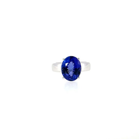 "Into the Blue" - Vintage Ring in 18kt Weißgold mit Tansanit