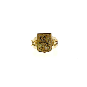 "Löwenherz" - Vintage Wappen Ring in 14 Karat Gelbgold