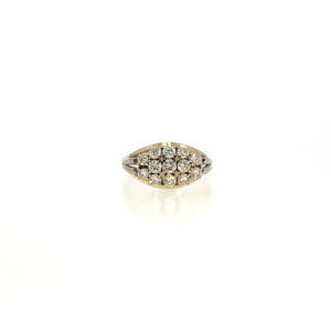 "Lucky 13" - Vintage Ring in 14kt Gelbgold mit Brillanten