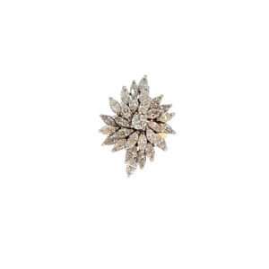 "Navette Dream" - Vintage Ring 14 Karat Gold mit Diamanten