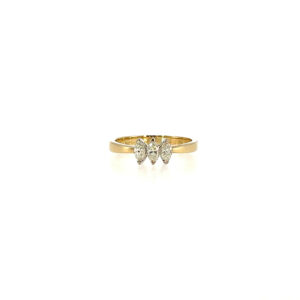 "Navettes" - Moderner Ring in 18kt Gelbgold mit Navette Diamanten