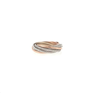 "Onze Beaux Amis" - Vintage Multi Band Rolling Ring in 18 Karat Bicolour