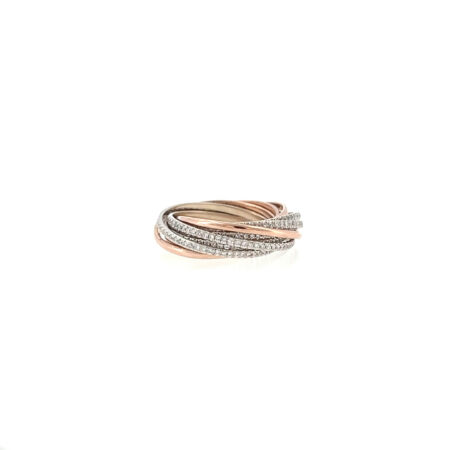 "Onze Beaux Amis" - Vintage Multi Band Rolling Ring in 18 Karat Bicolour