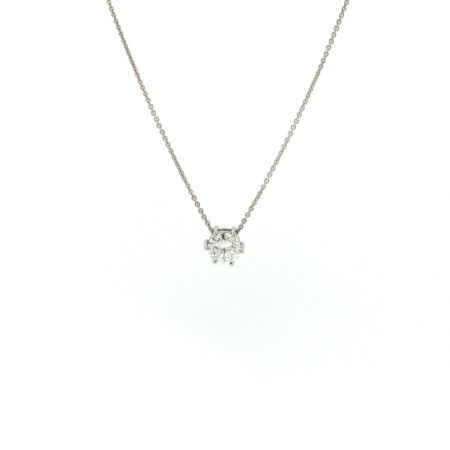 "Pure Harmony" - Funkelnde vintage Kette in 14 Karat Weißgold