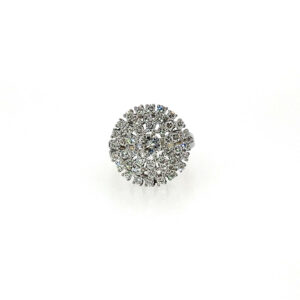 "Snowflake" - Vintage Ring in 18kt Weißgold mit Brillanten zus. 0,80ct