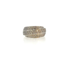 "Stairway to Milky way"  - Vintage Ring 14 Karat Weißgold mit Brillanten