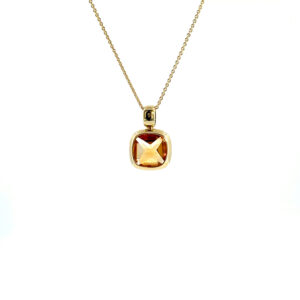 "Sunny Light" - Vintage Kette mit einem Citrin in 14 Karat Gelbgold