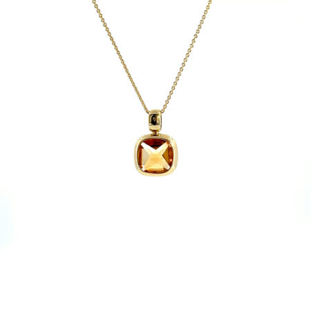"Sunny Light" - Vintage Kette mit einem Citrin in 14 Karat Gelbgold