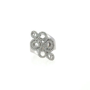 "White Circles" - Vintage Ring in 14 Karat Weißgold