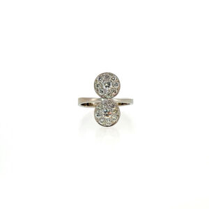 "White Duo" - Vintage Ring in 18 Karat Weißgold