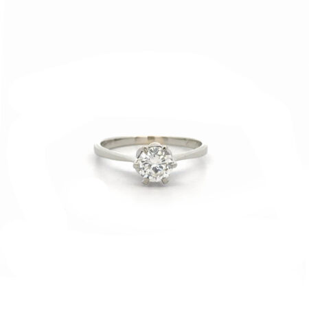 "Vintage Solitaire" - Ring 18 Karat Weißgold mit Brillant 0.75 ct.