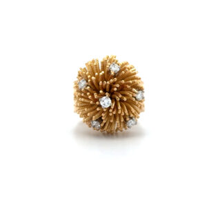 "Firework of gold" - Vintage Ring in 18kt Gelbgold & Brillanten