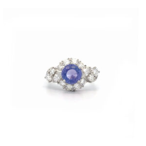 "Tansanit Dream" - Vintage Tansanit Diamantring in Platin