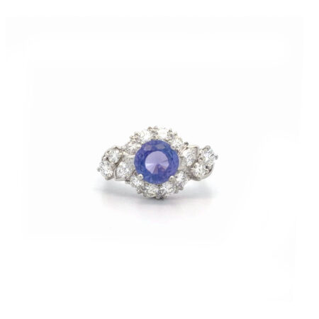 "Tansanit Dream" - Vintage Tansanit Diamantring in Platin