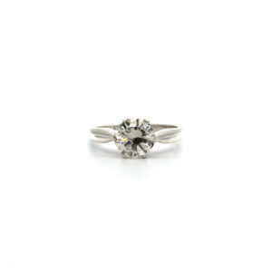 "Two Carat Champagne, please" - Vintage Brillant Solitär Ring in 14kt Weißgold & Brillant 2,11ct