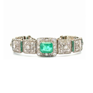 "Emerald Love Affair" - Antikes Armband mit Smaragd & Diamanten