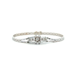 "Sparkling Magic" - Vintage Armband in 14kt Weißgold mit Brillanten