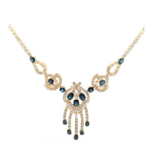 "Midnight Blossom" - Vintage Collier in 18 Karat Gelbgold