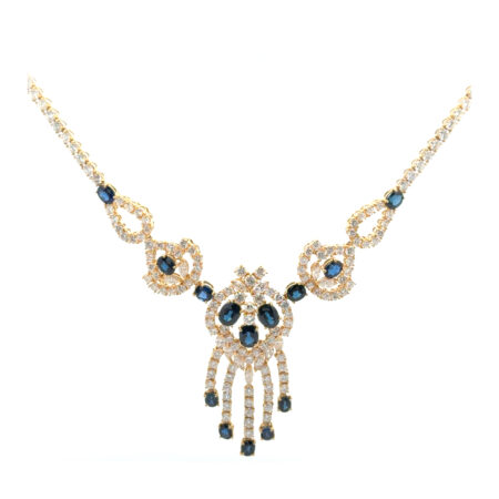 "Midnight Blossom" - Vintage Collier in 18 Karat Gelbgold