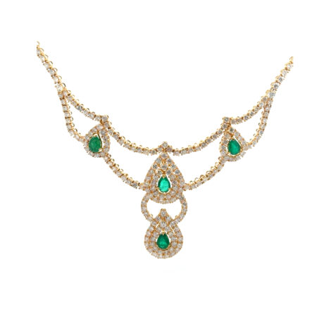 "Emerald Royale" - Vintage Collier in 18 Karat Gelbgold