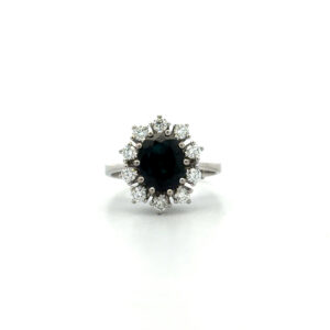 "Florale Anmut" - Vintage Ring in 18 Karat Weißgold