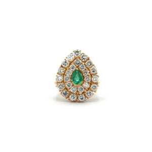 "Smaragd Royale" - Vintage Smaragd Ring 18 Karat Gold