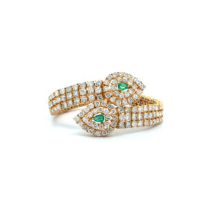 "The Emerald Empress" - Vintage Armband in 18 Karat Gelbgold
