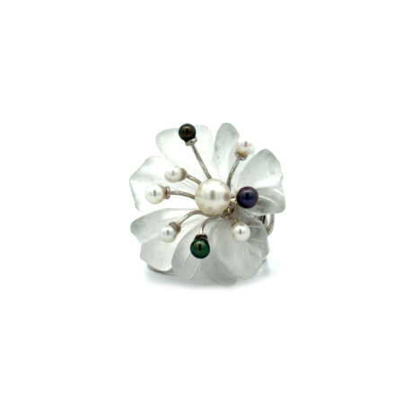 "Beautiful Blossom" - Vintage Ring in 14 Karat Weißgold