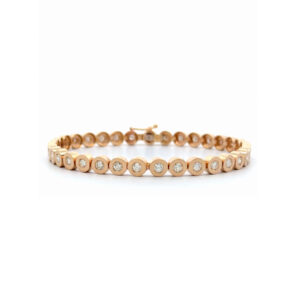 "Kostbarer Glanz" - Vintage Armband mit Brillanten in 14 Karat Gelbgold