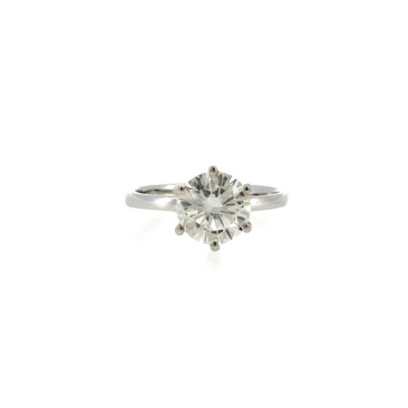 "Shine bright" - Vintage Ring mit einem strahlenden Brillanten in 18 Karat Weißgold
