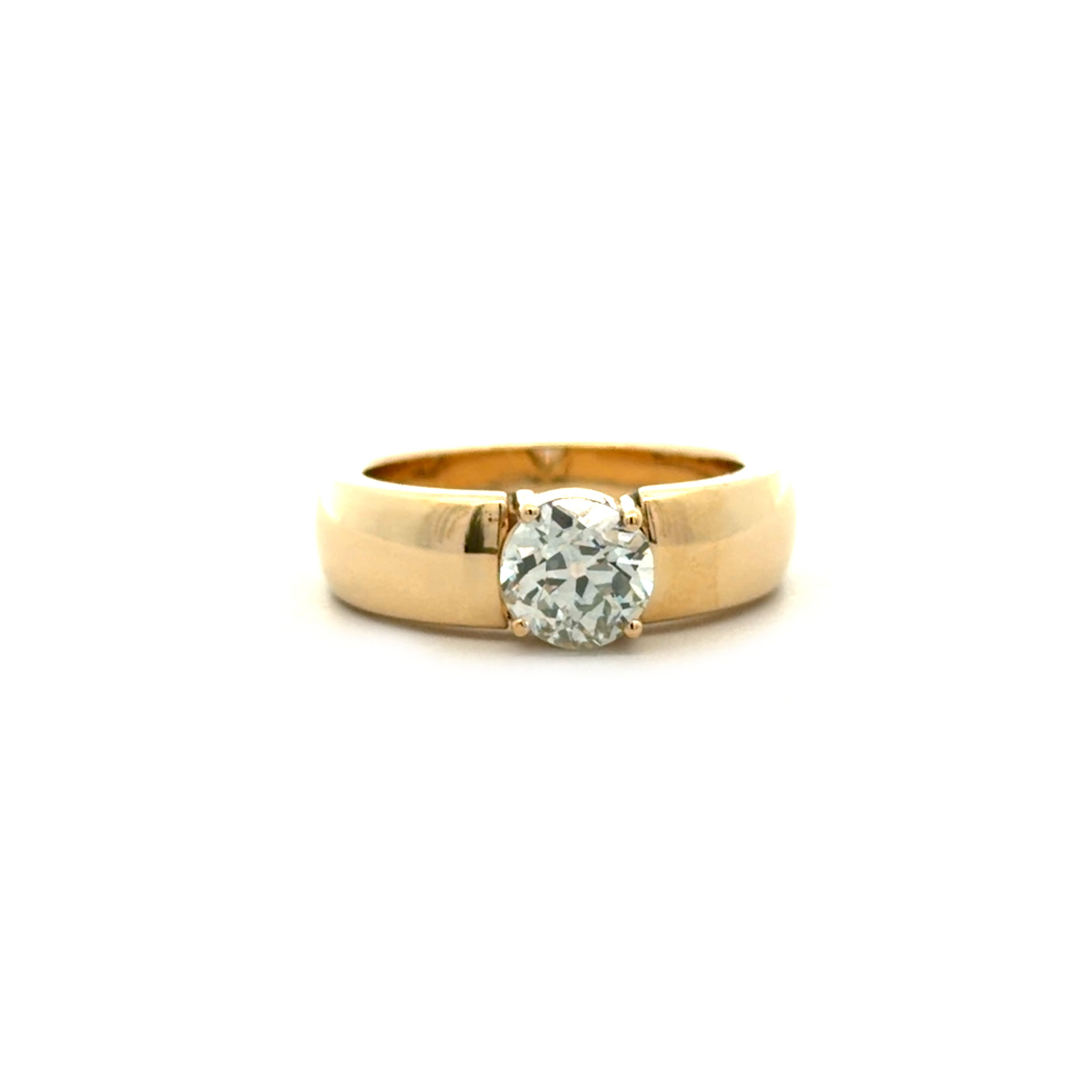"One carat forever" - Vintage Solitaire Ring 14 Karat Gelbgold