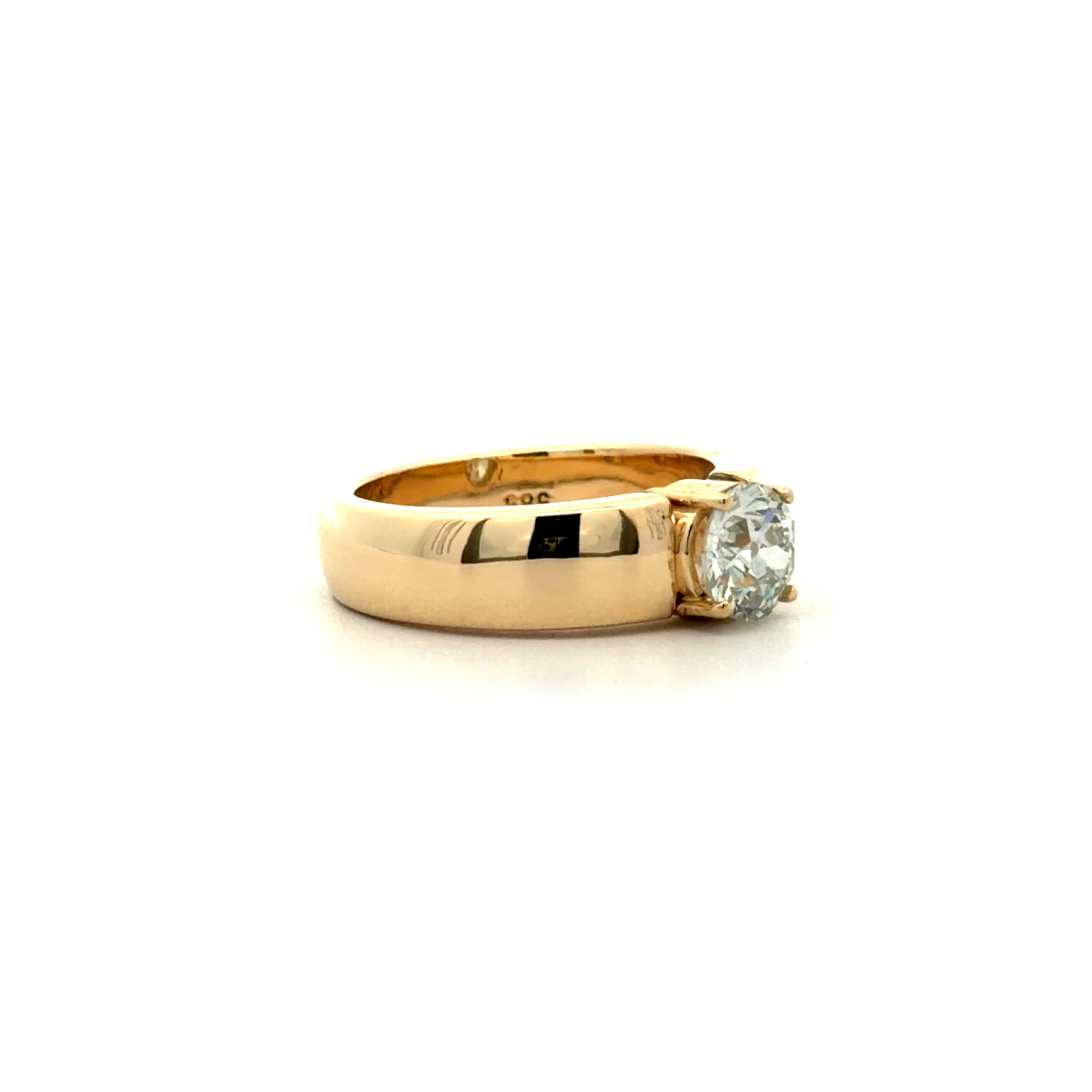 "One carat forever" - Vintage Solitaire Ring 14 Karat Gelbgold