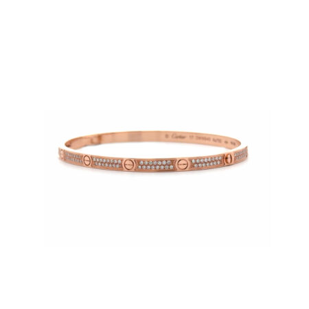 "Cartier Love" - Moderner Armreif 18 Karat Roségold mit Brillanten