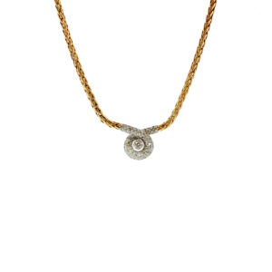 "Feine Anmut" - Funkelndes vintage Collier mit Brillanten in 18 Karat Gold