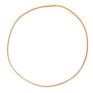 "Goldene Linie" - Vintage Halsreif von Niessing in 18 Karat Gelbgold